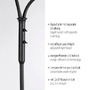Stojací lampy - LD 12158-18 LOKI LED stojací svítidlo černé 2-ramenné flexibilní nastavitelné s vypínačem 3000K - JUST LIGHT - foto 3