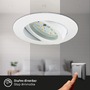 Kruhová - BRI 7296-036 3ks sada LED vestavné svítidlo, pr. 8,2 cm, 6,5 W, bílé - BRILONER - foto 3