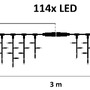 Venkovní krápníky - DLED ILNX0305W DecoLED Světelné krápníky - 3m, teple bílá, 114LED ILNX0305W - foto 3