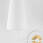 Dekorativní - HVLG H318102-AGB/WH-CE Nástěnné svítidlo MERRI ocel/textil staromosaz/bílá/bílá E14 2x60W - HUDSON VALLEY (Mitzi) - foto 3