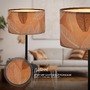 Stolní lampy dekorační - BRI 7853014 Mata stolní lampa, dekor s lístky, kávová barva - BRILONER - foto 3
