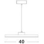 Kruhová - NV 9212910 Závěsné svítidlo ANDROMEDA bílá ocel a akryl D40mm LED 30W stmívatelné - NOVA LUCE - foto 3