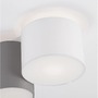 Dekorativní - NV 9555804 Stropní svítidlo BRYSON bílá kovovová základna bílé a šedé stínítko E27 2x12W 230V IP20 bez žárovky - NOVA LUCE - foto 3