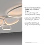 Dekorativní - LD 14045-16 PEBBLES LED stropní svítidlo bílé paměťová funkce do obývacího pokoje krokově stmívatelné 3000K - JUST LIGHT - foto 3