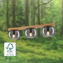 Podélná - BRI 4143034 Závěsné svítidlo, 120 cm, 3x E14, max. 10W, kouřová/dřevo - BRILONER - foto 3