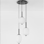 Vícečetná - NV 9624078 Závěsné svítidlo LATO černý kov a opálové sklo E14 3x5W 230V IP20 bez žárovky - NOVA LUCE - foto 3