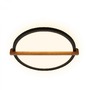 Kruhová - BRI 3844015 BRILONER Remsa LED stropní svítidlo, dekor dřeva, přímé a nepřímé osvětlení, oválné 31,5x29 cm, černá/dřevo 3844015 - foto 3