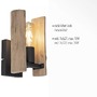 Dekorativní - LD 15701-79 LOG LED nástěnné svítidlo, přírodní dřevo, rustikální, černá, 1 ramenné - LEUCHTEN DIREKT / JUST LIGHT - foto 3