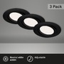 Kruhová - BRI 7114-435 3ks sada LED vestavné svítidlo, pr. 10,6 cm, 7 W, 600 lm, černá - BRILONER - foto 3