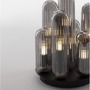Dekorativní - NV 9028852 Stropní svítidlo GUSTAVE lehce kouřově šedé sklo a matná černá G9 7x5W 230V IP20 bez žárovky - NOVA LUCE - foto 3