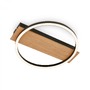 Kruhová - BRILO 3908014 BRILONER Kada LED stropní svítidlo, dekor dřeva, teple bílé světlo, oválné 34x30 cm, černá/dřevo 3908014 - foto 3