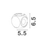 Nástěnná - NV 9226214 Venkovní nástěnné svítidlo ZARI černý hliník a sklo Osram LED 4x1W 3000K 100-240V 4x38st. IP54 světlo ve čtyřech směrech - NOVA LUCE - foto 3