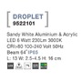 Nástěnná - NV 9522101 Venkovní nástěnné svítidlo DROPLET bílý hliník a akryl LED 6W 3000K 100-240V 64st. IP65 - NOVA LUCE - foto 3