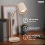 Stolní lampy pracovní - BRILO 7476011 Skriva stolní lampička – nastavitelná, vypínač, GU10 patice, max. 9W, béžová - BRILO - foto 3