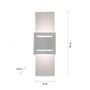 Nepřímé osvětlení - PN 9007-95 ORMA LED nástěnná lampa, hliník, svítí nahoru a dolu - PAUL NEUHAUS - foto 3