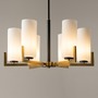 Dekorativní - M MOD089PL-06BS Lustr Fortano E27 6x40W bílá mosaz kov/sklo - MAYTONI - foto 3