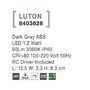 Nástěnná - NV 8403626 Venkovní nástěnné svítidlo LUTON tmavě šedý ABS LED 1.2W 3000K IP65 100-220V vč. driveru - NOVA LUCE - foto 3