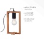 Stolní lampy dekorační - LD 15655-18 FRANKY LED stolní lampa, černá, dřevěný rám, šňůrový vypínač, kov - LEUCHTEN DIREKT / JUST LIGHT - foto 3