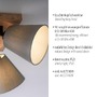 Bodová - LD 11583-79 GREEN MICH LED nástěnné svítidlo přírodní dřevo 4 ramenné hranaté látkové stínidlo - LEUCHTEN DIREKT / JUST LIGHT - foto 3