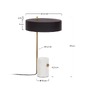 Stolní lampy dekorační - MUZZA MASINA AKCE - Stolní lampa MASINA E27 53cm černá / mramor - Muzza - foto 3