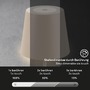 Stolní lampy dekorační - BRILO 7508011 Kiki stolní lampička bezdrátová, dotykový vypínač, nastavitelná výška, stmívatelné, nabíjecí, béžová - BRILO - foto 3