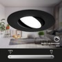 Kruhová - BRI 7597035 3ks sada LED vestavné svítidlo, 9 cm, 4,9W, 480lm černá - BRILONER - foto 3