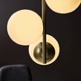 Kónická - NOR 48603035 Závěsné svítidlo Lilly 3x40W E14 mosaz opál - NORDLUX - foto 3