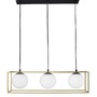 Podélná - NV 9206402 Závěsné svítidlo JULIET mosaz a černý kov bílé opálové sklo E14 3x12W IP20 bez žárovky - NOVA LUCE - foto 3