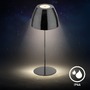 Stolní lampy dekorační - BRILO 7522018 Serina LED bezdrátová stolní lampička IP44, stmívatelná, dotykový vypínač, černá/chrom - BRILO - foto 3