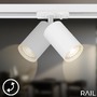 Lištové Briloner 230V - BRILO 8005016 LED spot GU10 lištový systém 230V – vysokonapěťový, 13,8cm, otočný/nastavitelný, bílý - BRILO - foto 3