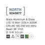 Reflektory - NV 9240677 Venkovní reflektor NORTH černý hliník a sklo LED 10W 3000K 100-240V 38st. IP65 - NOVA LUCE - foto 3