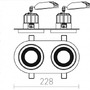 Hranatá - RED R13244 SHARM R II zápustná černá/černá měď 230V LED 2x10W 24° 3000K - RED - DESIGN RENDL - foto 3