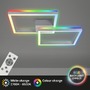 Hranatá - BRILO 3753-019 RGB CCT LED stropní svítidlo, 64 cm, 40 W, 3600 lm, hliník - BRILO - foto 3