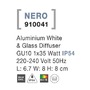 Nástěnná - NV 910041 Venkovní nástěnné svítidlo NERO hliník bílé skleněný difuzor GU10 1x7W 220-240V IP54 bez žárovky světlo dolů - NOVA LUCE - foto 3
