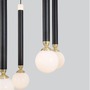 Podélná - NV 9157910 Závěsné svítidlo CAYO opálové sklo a akryl mosaz a černý hliník LED 50W 230V 3000K IP20 - NOVA LUCE - foto 3