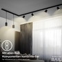 Lištové Briloner 230V - BRILO 8006015 LED závěsné svítidlo GU10 lištový systém 230V – vysokonapěťový, moderní 145 cm, černé - BRILO - foto 3