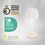 Stolní lampy dekorační - BRILO 7552016 Nabíjecí stolní lampa Riffle Mini - 20 cm, 1,5W, 150lm, bezdrátová, LED, stmívatelné, dotykový vypínač, bílé - BRILO - foto 3