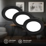 Kruhová - BRI 7993035 Jeft vestavná svítidla 120mm 3ks sada - 230V, 6W, 660lm, LED, neutrální bílá, černá - BRILONER - foto 3