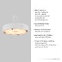 Na stůl - LD 19305-16 AKUBA LED stolní lampa průměr 46cm bílé na baterie USB IP44 stmívatelné dotykem 2700K - JUST LIGHT - foto 3