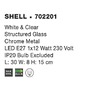 Dekorativní - NV 702201 Nástěnné svítidlo SHELL bílá a čiré strukturované sklo E27 1x12W - NOVA LUCE - foto 3