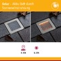 Zapuštěná - P 95743 Solární LED zemní svítidlo Sorea soumrakový senzor IP67 hranaté 100x100mm 2200K 0,1W 5lm 3,7V kov kartáčovaný ABS/polykarbonát/ocel - PAULMANN - foto 3
