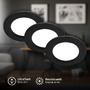 Kruhová - BRI 7992035 Jeft vestavná svítidla 76mm 3ks sada - 230V, 3W, 330lm, LED, neutrální bílá, černá - BRILONER - foto 3