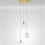 Vícečetná - NV 9006043 Závěsné svítidlo COEN mosazný zlatý kov čiré sklo G9 3x5W 230V IP20 bez žárovky - NOVA LUCE - foto 3