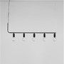 Podélná - NV 9536419 Závěsné svítidlo VEDA černý kov a čiré sklo G9 5x6W 230V IP20 bez žárovky - NOVA LUCE - foto 3