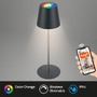 Stolní lampy dekorační - BRILO 7559015 BRILONER Coloris LED stolní lampička Smart nabíjecí, ovládání přes aplikaci, stmívatelné, antracit 7559015 - foto 3