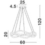 Kruhová - NV 9348102 Závěsné svítidlo JINAL LED závěsné svítidlo černý kov, hliník a silikon 3000K 50W IP20 stmívatelné - NOVA LUCE - foto 3