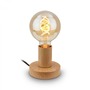 Stolní lampy dekorační - BRILO 7023014 TEEPU stolní lampička, s vypínačem, retro, vintage, imitace dřeva - BRILO - foto 3