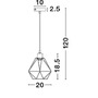 Kónická - NV 673601 Závěsné svítidlo PIETRA matný černý kov černý kabel E27 1x12W - NOVA LUCE - foto 3