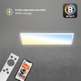 Hranatá - BRILO 7529016 Tava LED stropní svítidlo, Smart, ovládání hlasem nebo v aplikaci, dálkové ovládání, bílé - BRILO - foto 3