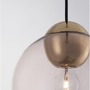 Koule - NV 9009243 Závěsné svítidlo MIDORI mosazný zlatý kov a růžové sklo E27 1x12W 230V IP20 bez žárovky - NOVA LUCE - foto 3